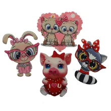 Вышивка новая печать трехмерная мультяшная Кукла Кролик Свинья ткань теплопередача 3D одежда украшения Аксессуары