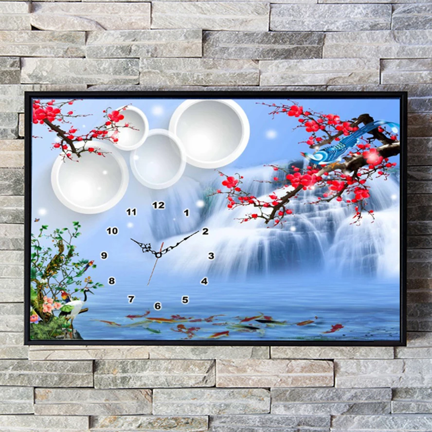 

Full,DIY Diamond Embroidery,square&round,Diamond Painting,Cross Stitch,Diamond,Mosaic,Needlework,Christmas Clock pattern AS768
