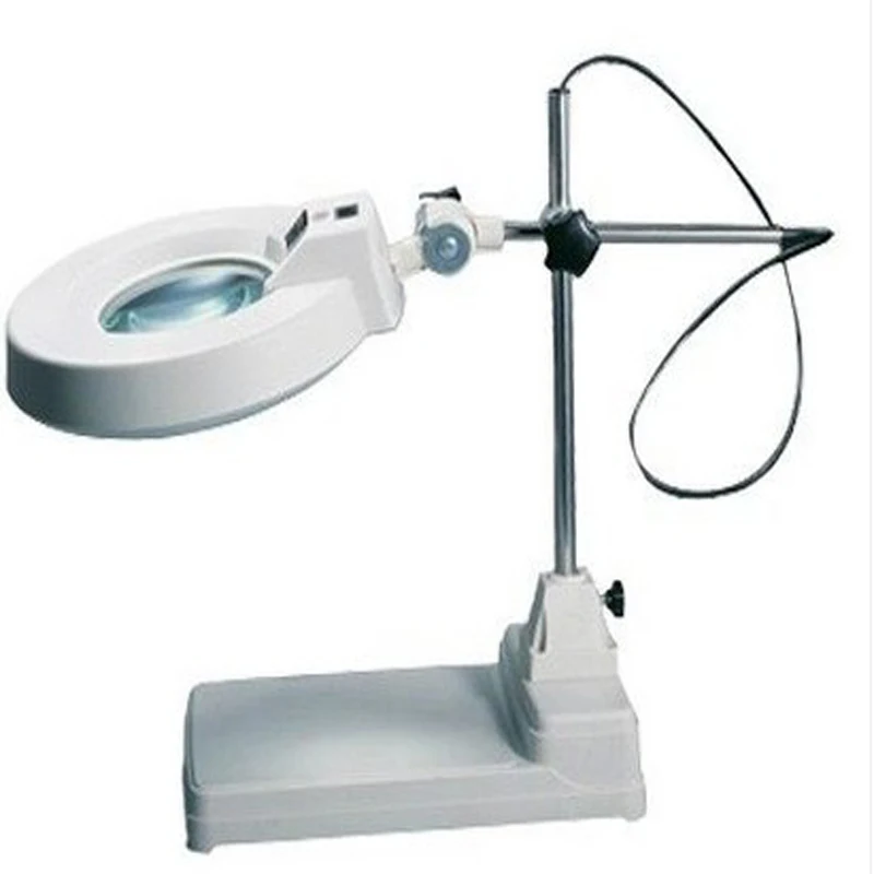 Buy 220V Desk Lamp Lift Stand Magnifier Long Arm Flexible Desktop Magnifying