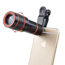 Мобильный телефон объектив камеры 12X зум телеобъектив внешний телескоп с универсальным зажимом для iPhone samsung Xiaomi и смартфона