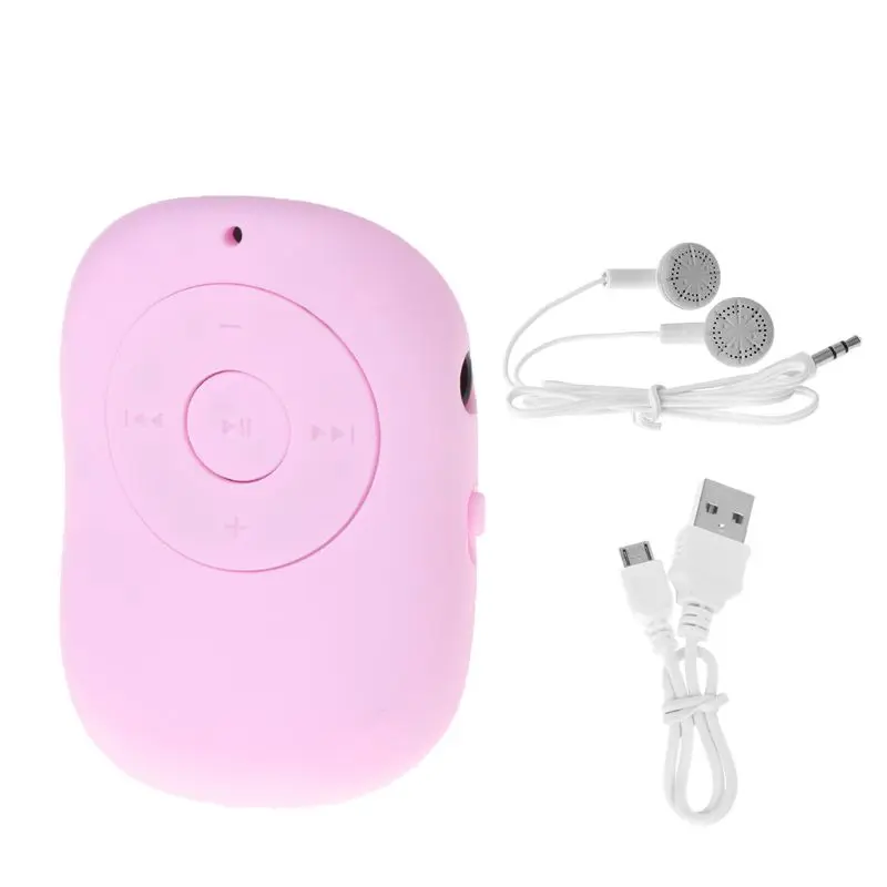 Розовый Планшет-мини MP3-плеер с слотом для карт Micro TF/SD+ USB линия передачи данных+ Спортивная гарнитура - Цвет: Розовый