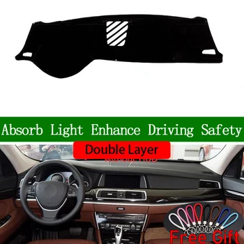 

Double Layer Car Stickers For BMW 5 series 5GT 2014 2015 2016 Dashboard Cover Car Accessories Interior Anti-UV Car Decals