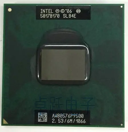 

Intel Core 2 Duo Mobile CPU P9500 Dual Core 2.53GHz 6M 1066MHz Socket p Laptop Notebook Processor works on PM45