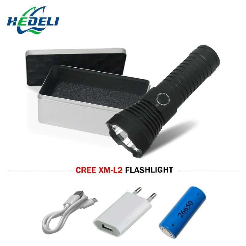 

powerful led flashlight xm l2 usb Hard Light torch flashlight 26650 Rechargeable waterproof lantern led zaklamp lampe torche