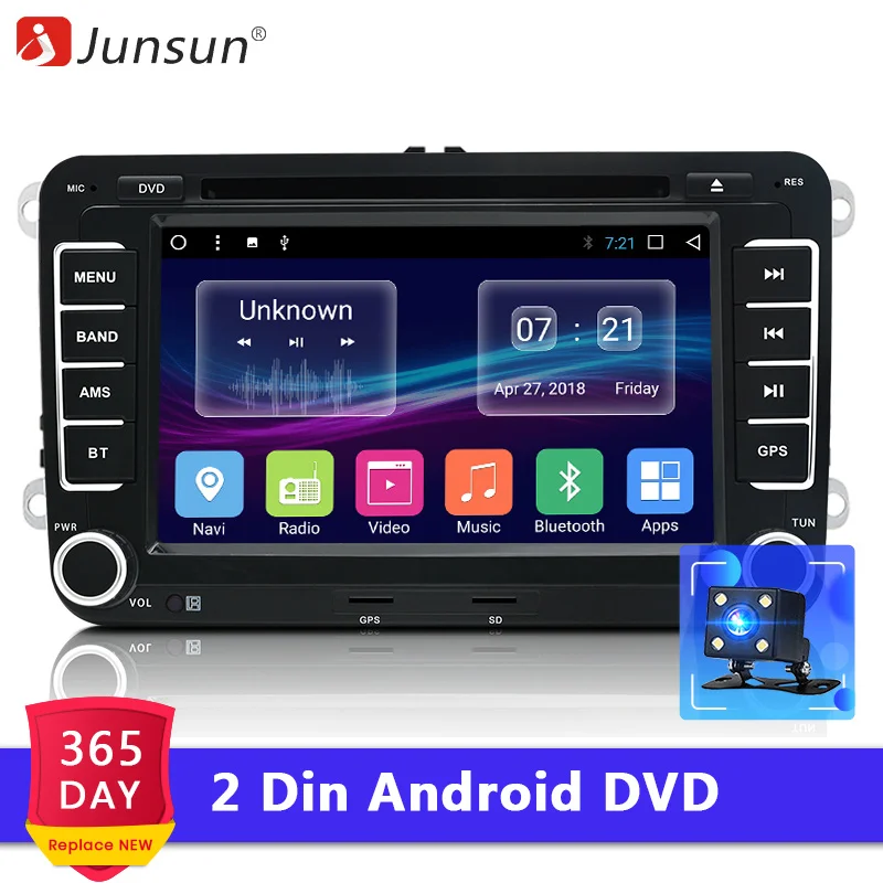 

Junsun 7" 2 din Android Car DVD radio player for VW/Golf/Passat/POLO/Tiguan/Skoda/Fabia/Rapid/Seat/Leon GPS 3G wifi Autoradio