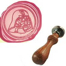 Подробная информация о DIY Звездные войны Дарт Вейдер пользовательские свадьбы персонализированные Logo Monogram свадебные приглашения Воск печать штамп палку комплект