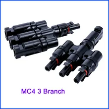 1 Pairs x MC4 3 T Connector, 3 T Ramo MC4 Conector Do Painel Solar usado para o módulo Solar conexão paralela
