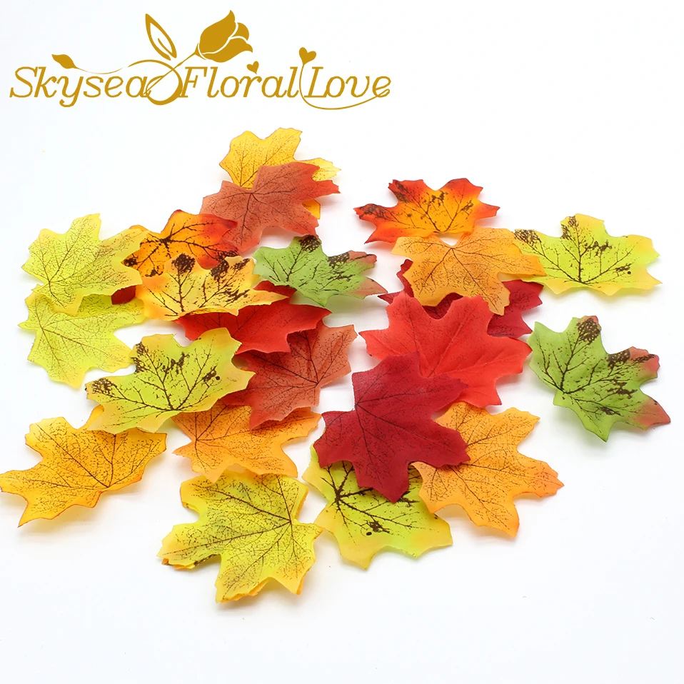 Artificial maple leaves silk leaf fake autumn fall leaf home wedding party decor DIY craft