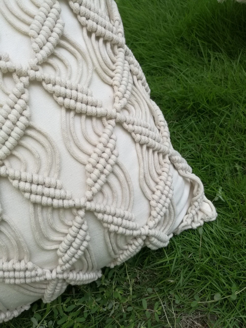 Macrame cushion cover Bohemian throw pillow cover / wedding decorative cushion sham custom size and color