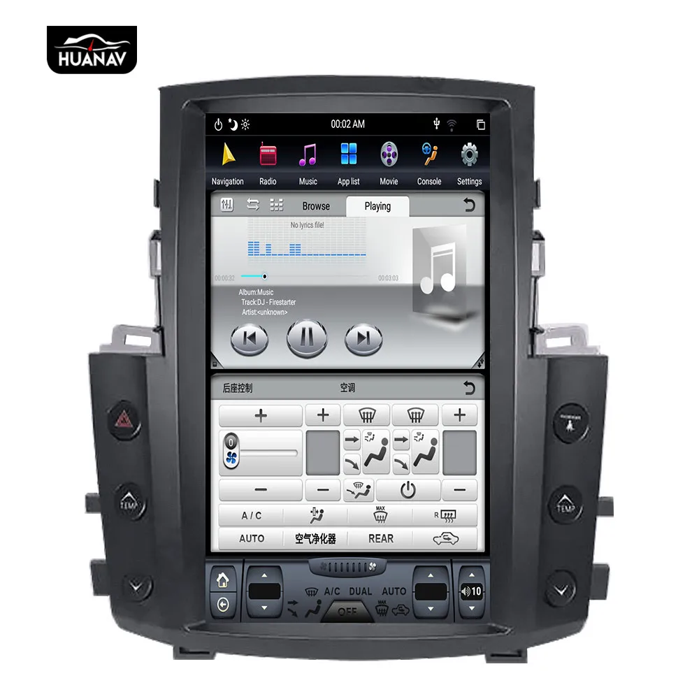 

Tesla styel 13.6 Vertical screen Android 8.1 Car DVD player GPS Navigation For Lexus LX570 2007-2015 Auto Radio stereo head unit