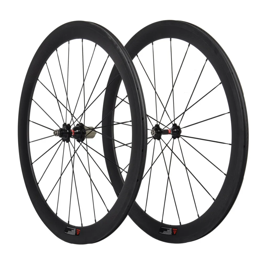 50mm Carbon Road Wheels 700C Clincher Fiber Racing Bicycle 3K Standard Wheelset