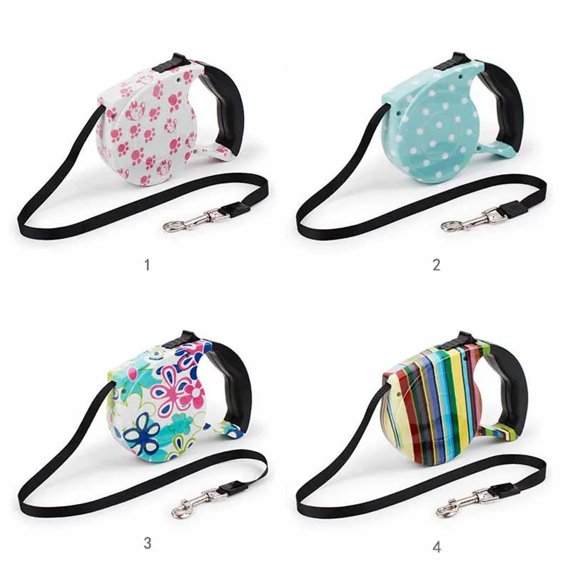 

Quality 3M 5M Colorful Retractable Dog Leash Extending Puppy Cats Walking Leads Dogs Running Leashes Pet accessories harness ABS