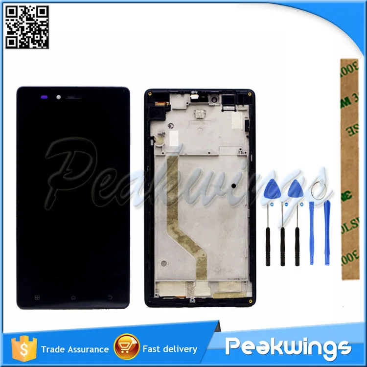 

100% Tested LCD Display For Logicom L-ement 550 LCD Display Screen With Touch Screen Assembly With Frame