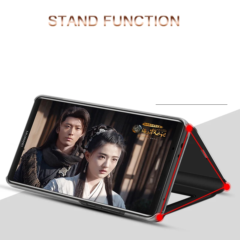 Smart Leather Flip Stand Mirror Case For Samsung Galaxy S10 S8 S9 Plus S7 S6 Edge Note 8 9 Galaxy A60 A80 A90 A40 A50