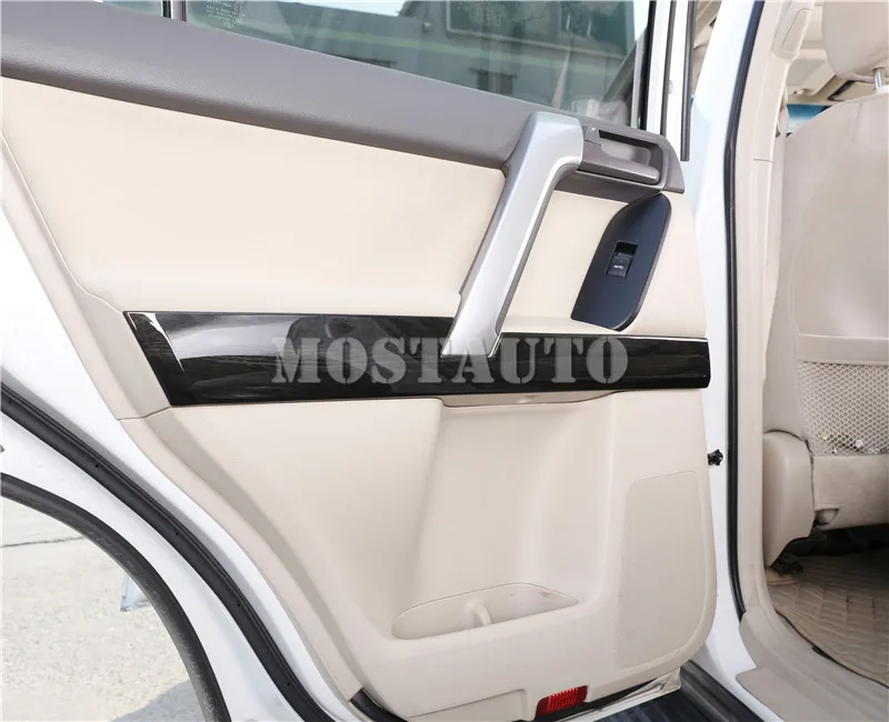 Для Toyota Land Cruiser Prado FJ150 черный двери автомобиля Панельное литье Накладка 2010- 4 шт