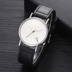 Простые мужские часы в деловом стиле Модные мужские кожаные часы Аналоговые Спортивные кварцевые наручные часы классические Relogio Masculino Saat