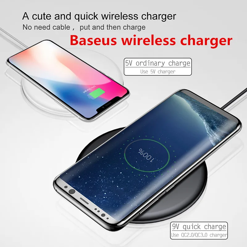 Baseus dount Wireless Charger for iPhone X candy Wireless