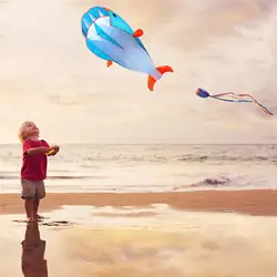 Воздушный змей Дельфин Бриз пляжные воздушные змеи с огромный бескаркасных мягкая игрушка забавная уличная игра для детей и взрослых 30AP23