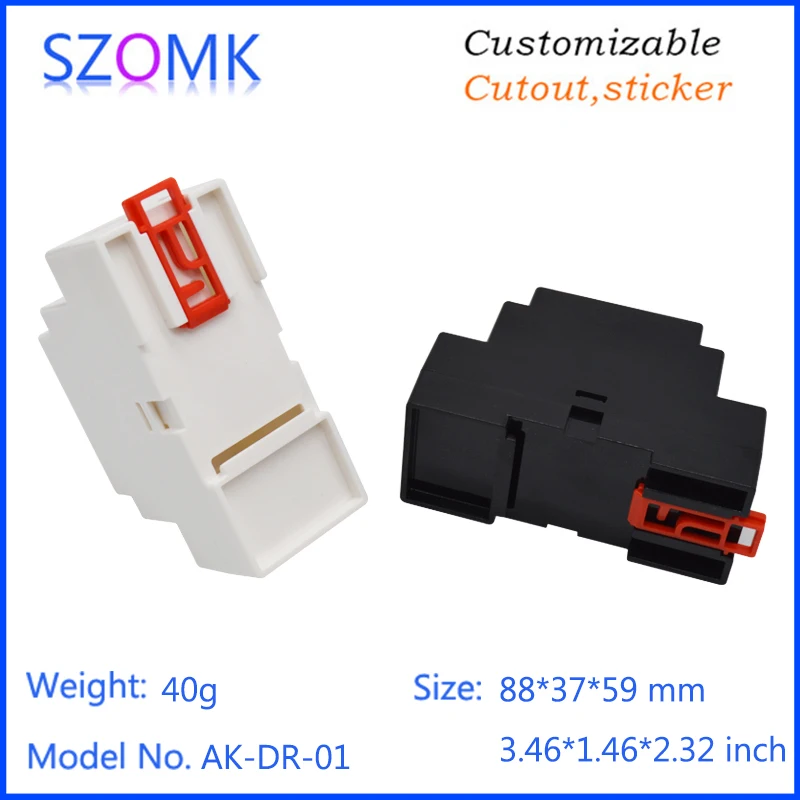 szomk electronics plastic enclosure for pcb junction box din rail enclosure control box szomk outlet boxes instrument enclosure box project box plastic housing (12)