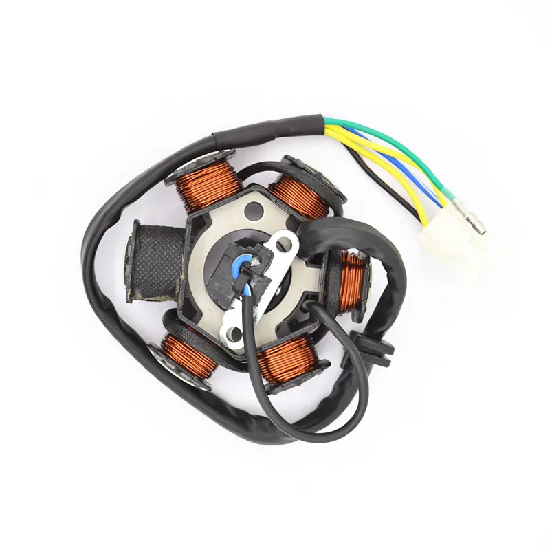 Motorcycle 5 Wire 6 Poles Full-Wave DC For C100 100cc Magneto Stator Coil Generator Spare Parts | Автомобили и мотоциклы