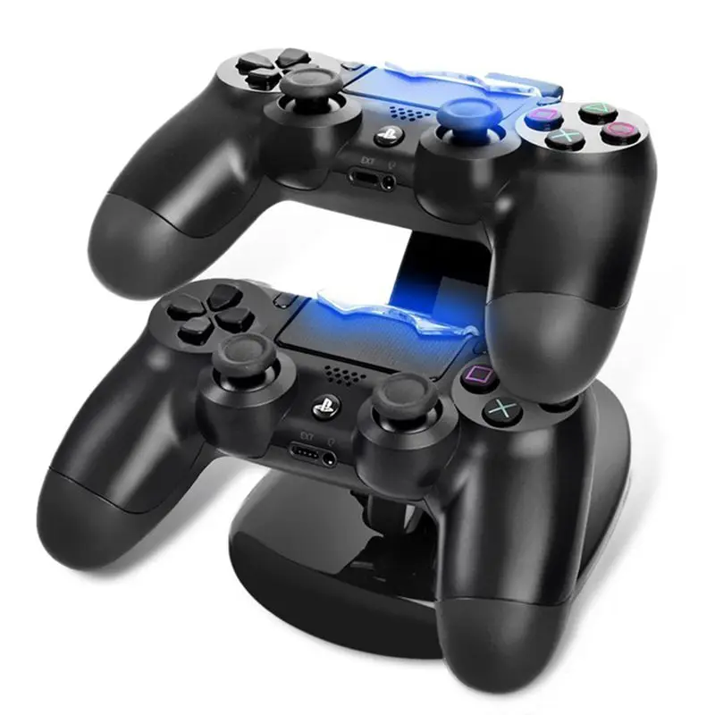 Для PS4 аксессуары PS4 Dual USB зарядное устройство док-станция Подставка для Playstation 4 игровой контроллер подставка держатель черное зарядное устройство