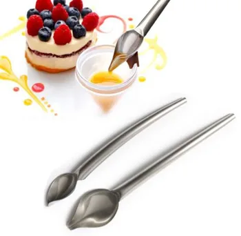 

1 Pcs Creative Deco Spoon Decorate Food Draw Tool Design Sauce Dressing Plate Dessert Bakeware Cake Spoons Tools