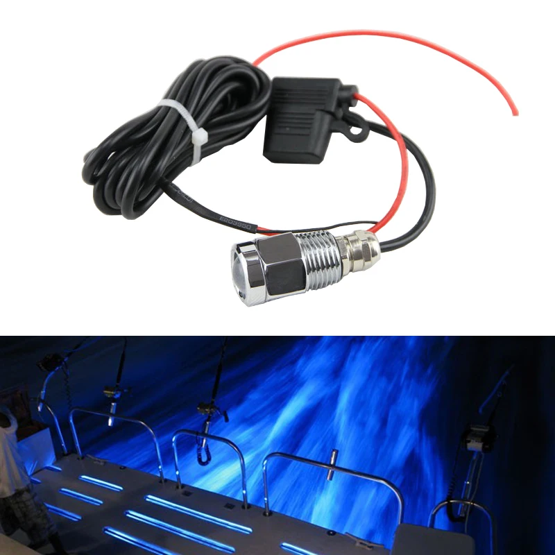 Blue Led Underwater Boat Drain Plug Lights 9W High Power Led Marine