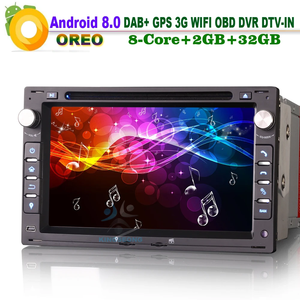 

8-Kern Android 8.0 DAB+ DVD Autoradio BT DVD USB Radio Navi CAM-IN GPS FOR SEAT ALHAMBRA LEON 1M TOLEDO 1M IBIZA L6 CORDOBA 6L