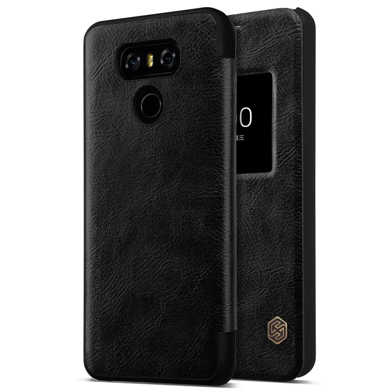 

For LG G6 Cover 5.7 for LG G6 Retro Leather Case NILLKIN Quality Hard PC Back Cover Flip Smart Sleep Windows Mobile Phone Cases