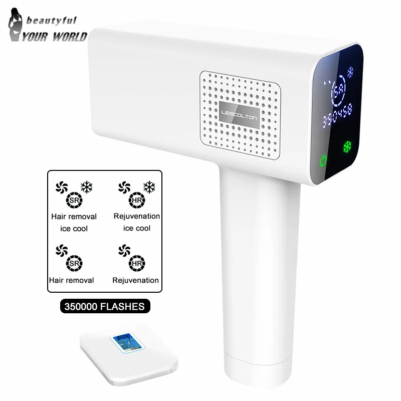 

Lescolton 3 in 1 IPL Hair Removal ICE Cold Epilator Permanent Laser for Home Bikini Trimmer Electric Photorejuvenation Depilador