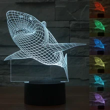 Новинка года, Креативный светодиодный USB ночник, трехмерная Сенсорная лампа, 7 цветов, пеленальный столик, лампа, украшение дома, подарки для детей