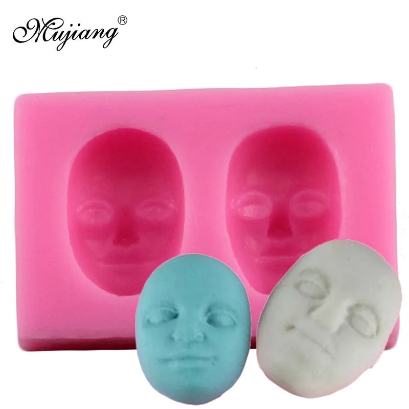 DIY Mask Face Silicone Mold Fondant Molds Cake Decorating Tools