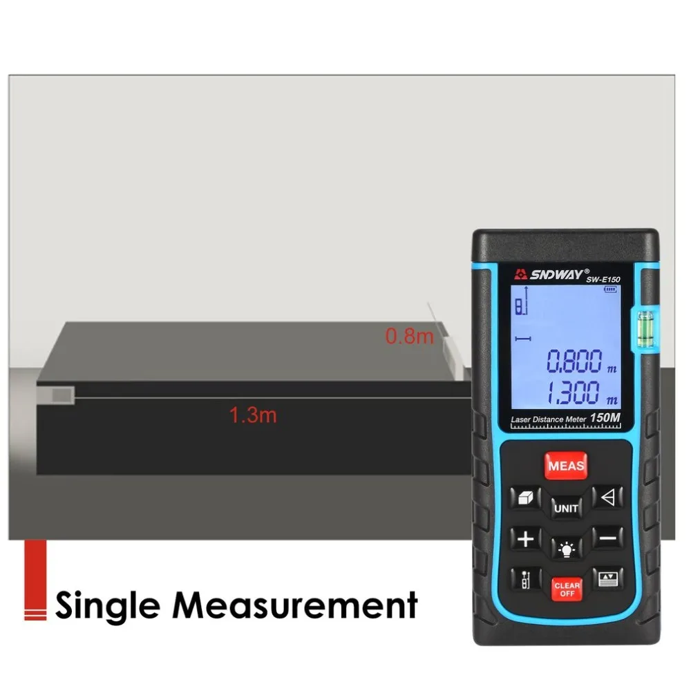 SNDWAY SW-E150 150 м ручной лазерный дальномер Trena лазерный дальномер Лазерная Лента инструмент для измерения расстояния