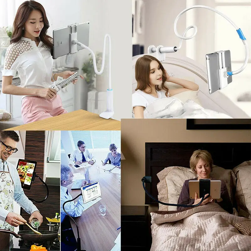  Gooseneck Tablet Holder Flexible 360º Lazy Bed Gooseneck Desk Mount Stand Holder For iPad Android T