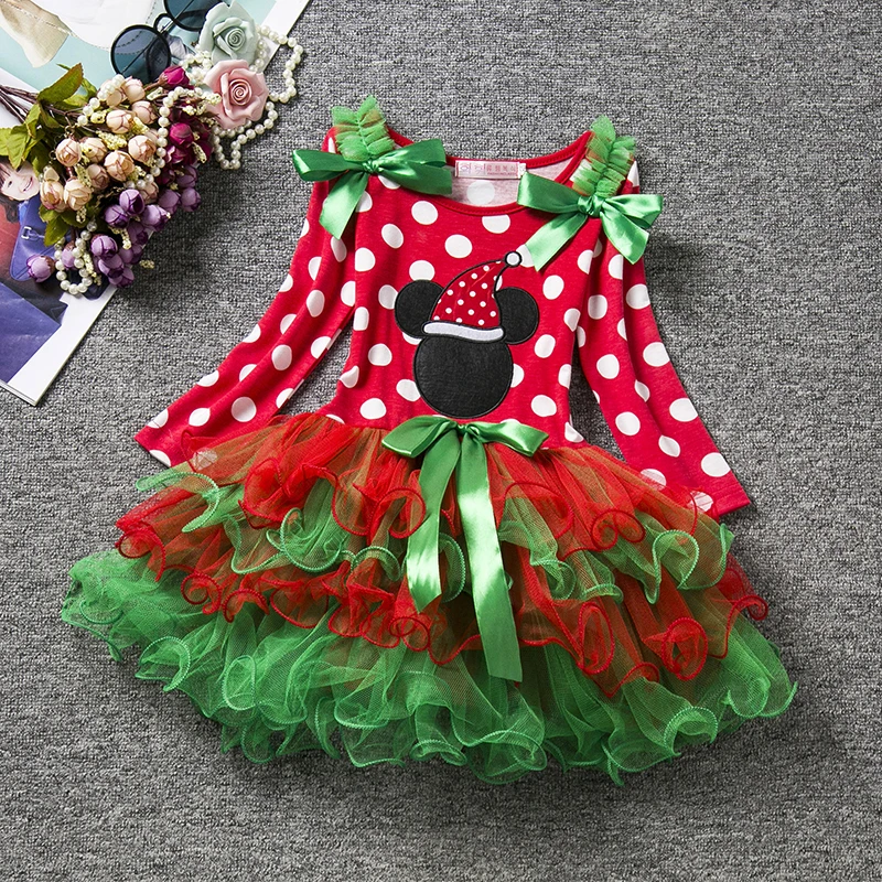 Dress Cute Baby Girl Long Sleeve Christmas Dress Youngerelement