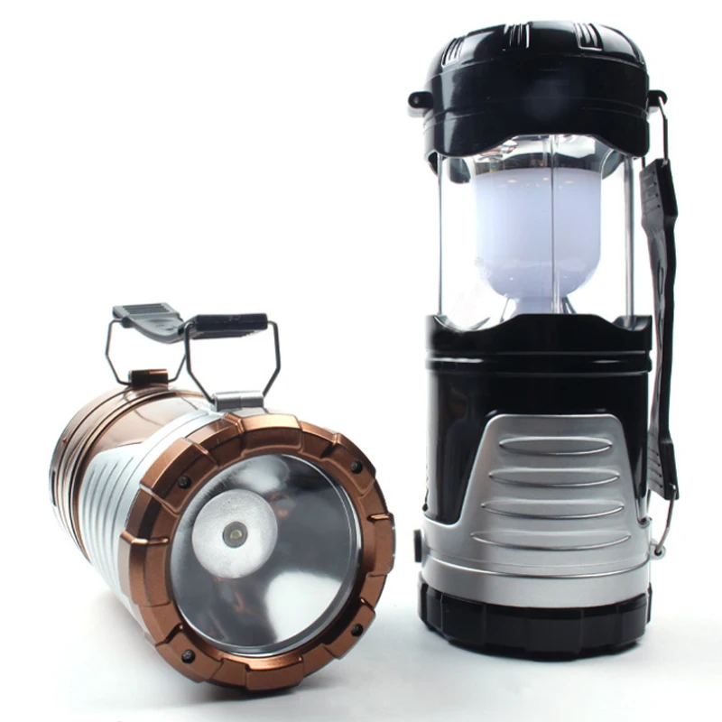New Multifunctional Portable Solar Camping Lamp 2 Colors Outdoor