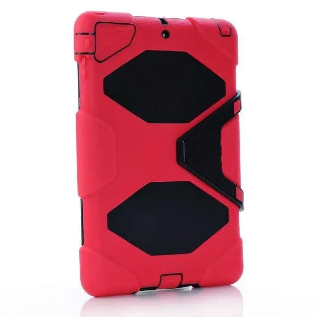 Для Apple iPad 2/3/4 ударопрочный бронированный гибридный защитный чехол Kickstand чехол с фронтальной защитной пленкой для iPad 4/3/2 - Цвет: Красный