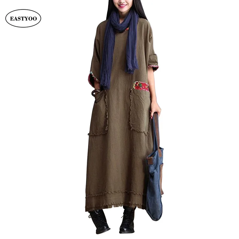 Plus Size Maxi Dress Long Linen Dresses Loose Free Vestidos Longo Robes Muslim Robes Summer 2017 Plus Size Dresses Casual womens-long-maxi-dresses : image Plus Size Maxi Dress Long Linen Dresses Loose Free Vestidos Longo Robes Muslim Robes Summer 2017 Plus Size Dresses Casual womens-long-maxi-dresses