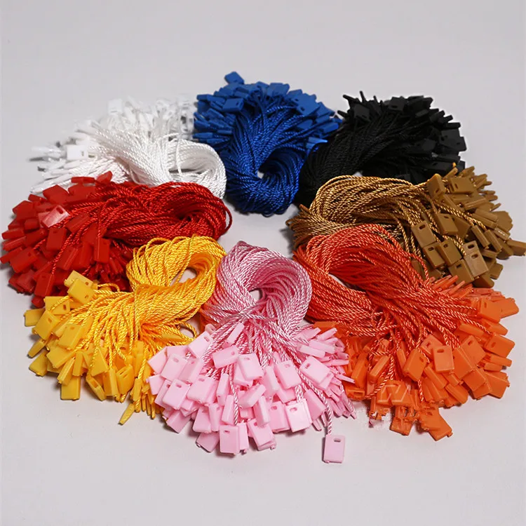

100pcs Clothing Tag Rope 32 Colors Cords Polyester Hanging Tablets for Garment Bag Tags Cards, DIY Clothing Lables Accessories