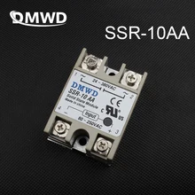 1pcs Free shipping solid state relay SSR-10AA 10A actually 80-250V AC TO 24-380V AC SSR 10AA relay solid state High quality