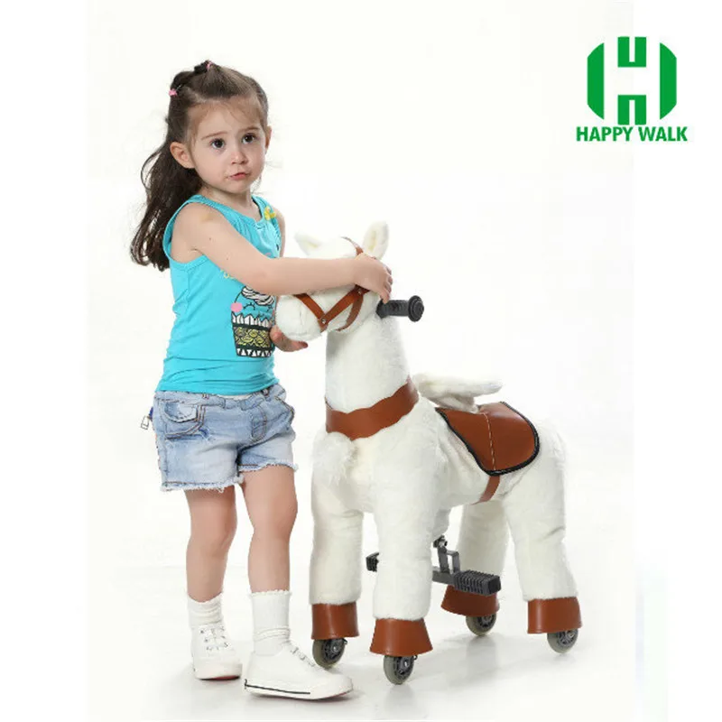 S Size Kid Mechanical Walking Horse Toy Rocking Animal Ride Plush Toys Riding Horse Colt on Wheels Children Christmas Gifts S Size Kid Mechanical Walking Horse Toy Rocking Animal Ride Plush Toys Riding Horse Colt on Wheels Children Christmas Gifts