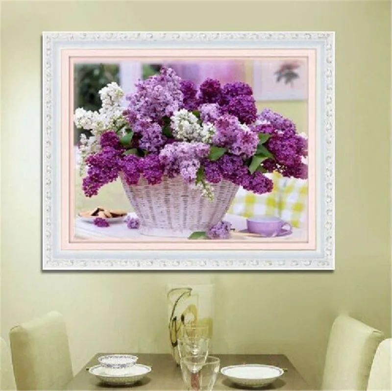 DIY 5D Diamonds Embroidery Peony flowers crystal Round Diamond Painting Cross Stitch Kits Mosaic Home Decoration gift | Дом и сад