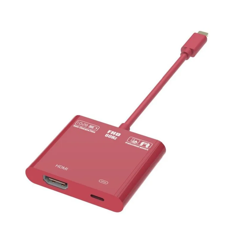 

1080P 60Hz for Lightning to HDMI Full HD Audio Video Adapter Cable AV Converter for iPhone X 8 7 iPad iPod to TV HDTV Display DF