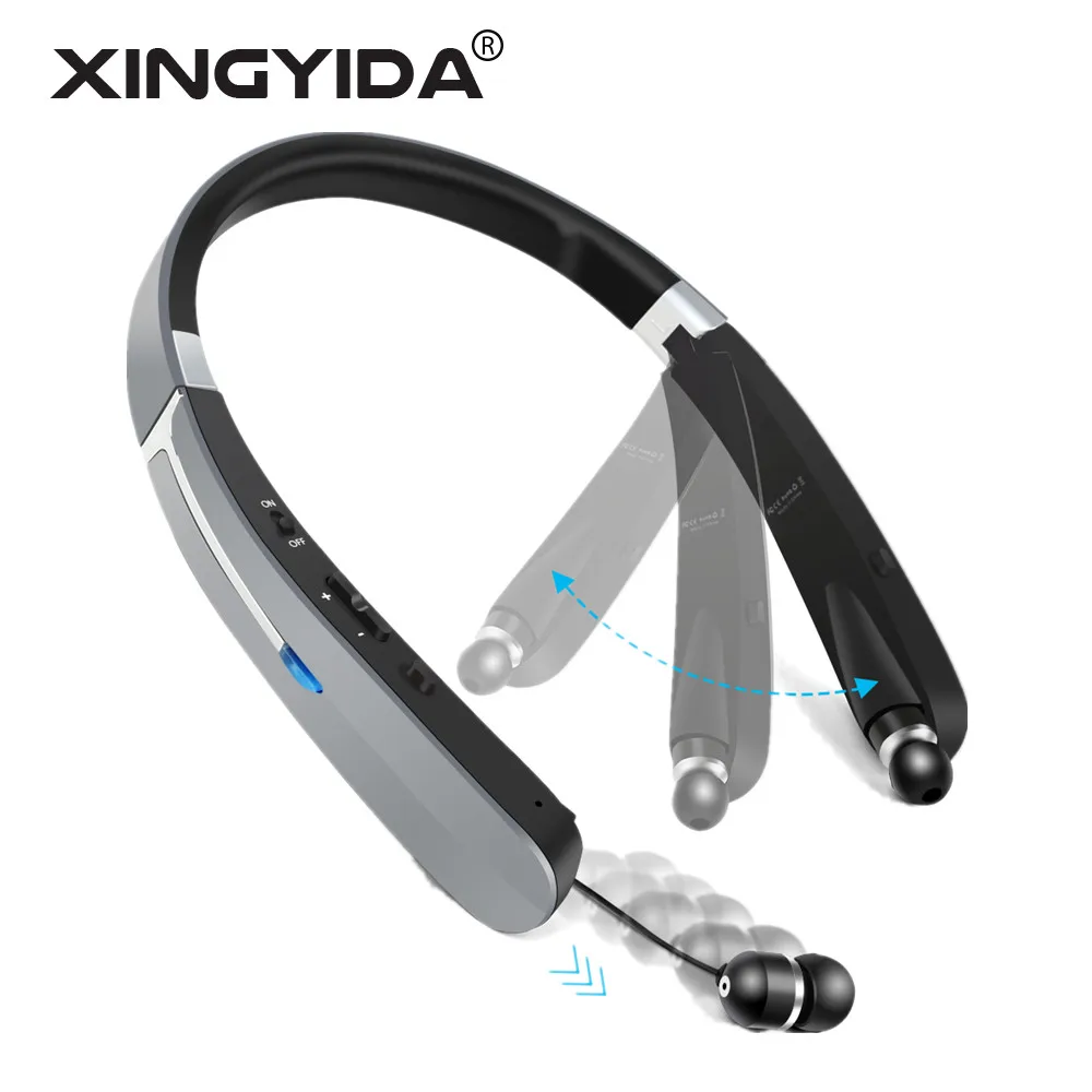 XINGYIDA Foldable Bluetooth Headphones Wireless 4.1 Stereo Music Headset Support Handsfree Retractable earbuds for Outdoor Sport |