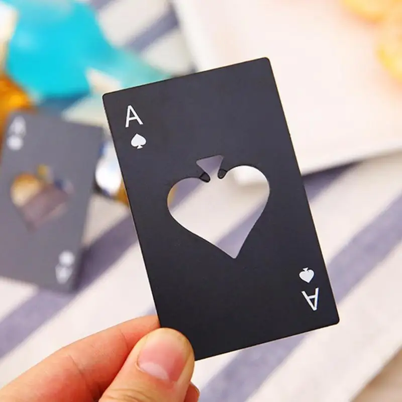 Креативная открывалка для пивных бутылок Ace Of Spades Poker Card открывалка для бутылок из нержавеющей стали открывалка для пивных бутылок открывалка для кухонных баров