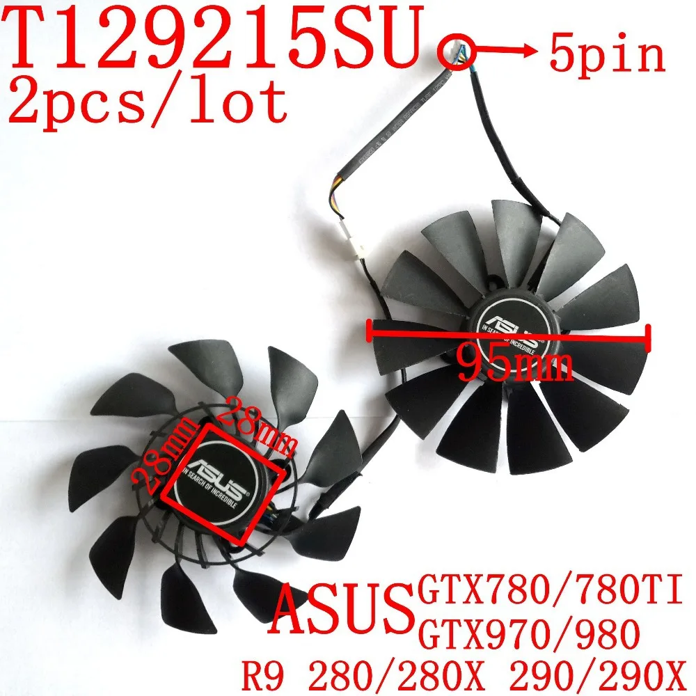 Оригинальный вентилятор охлаждения EVERFLOW T129215SU 2 шт./лот 12 В 0.5A 28X28X28X28mm для ASUS