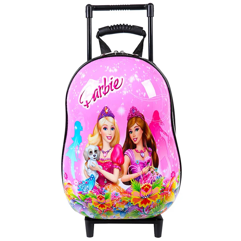 Детский чехол на колесиках для путешествий, рюкзак на колесиках для девочек, мультяшный костюм, чехол на колесиках, Детская сумка Школьный чемодан - Цвет: H-6