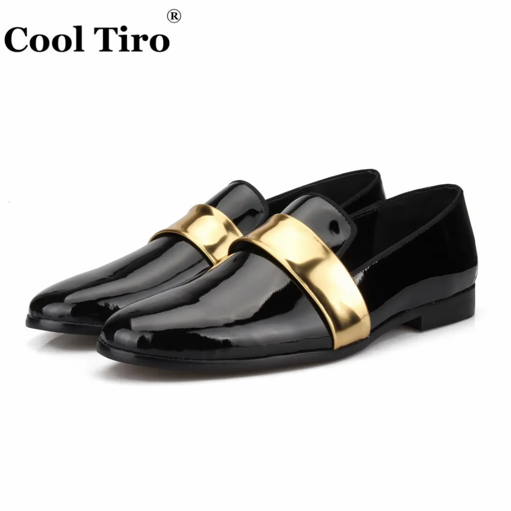 Men Loafers black Patent leather Dress shoes (7)