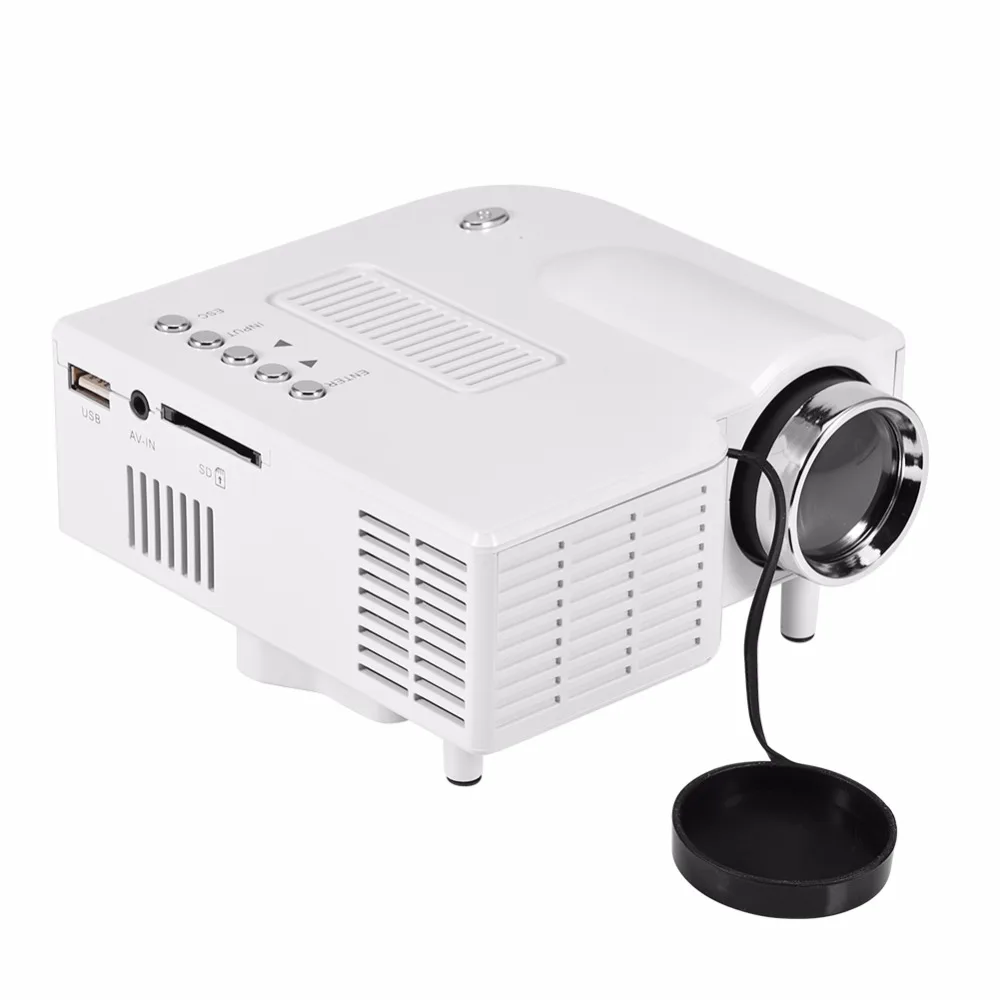 Мини-проектор частный домашний кинотеатр светодиодный HD hdmi-проектор многоинтерфейсный медиаплеер 1920x1080 P AV USB VG 24 w US Plug