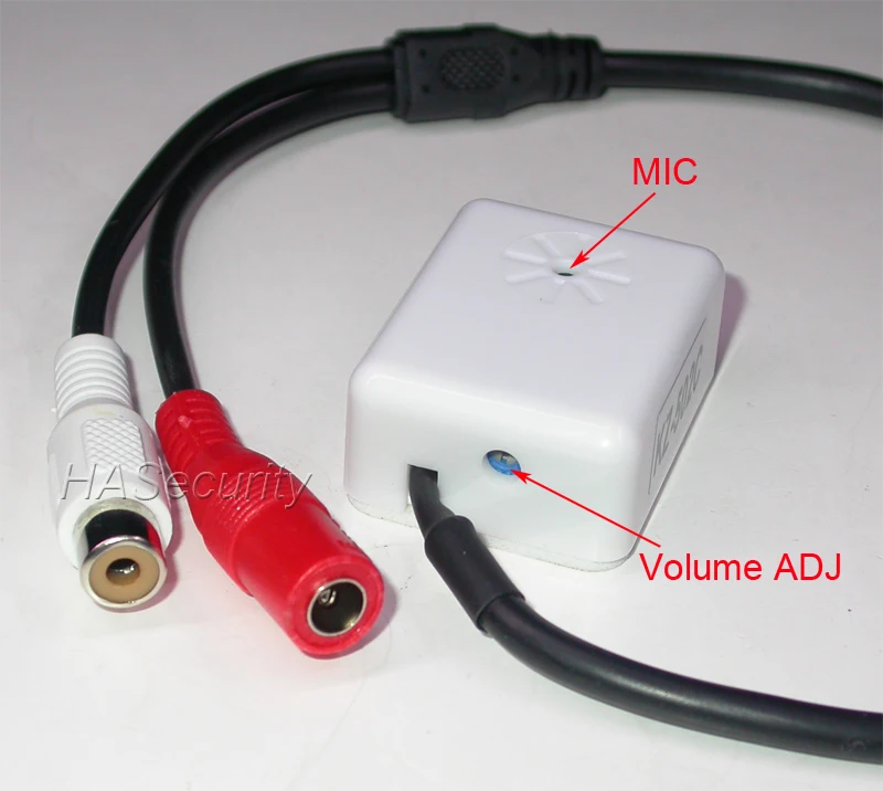 

Sound monitor box MIC microphone with pre-amplifier for CCTV IP camera Volume adjustable